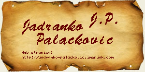 Jadranko Palačković vizit kartica